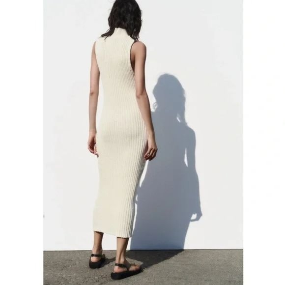 ZARA LONG CHENILLE DRESS - Picture 6 of 8